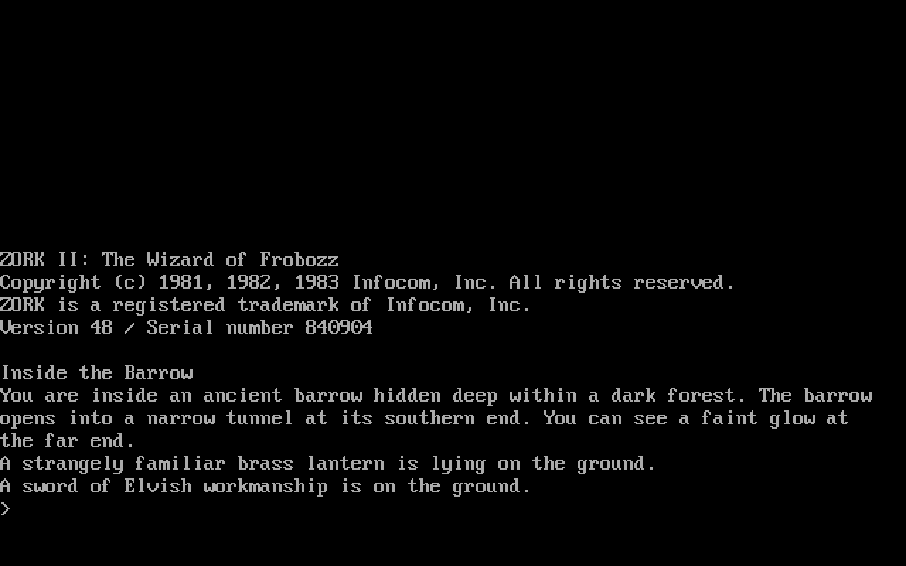 Zork 2 Zork 2