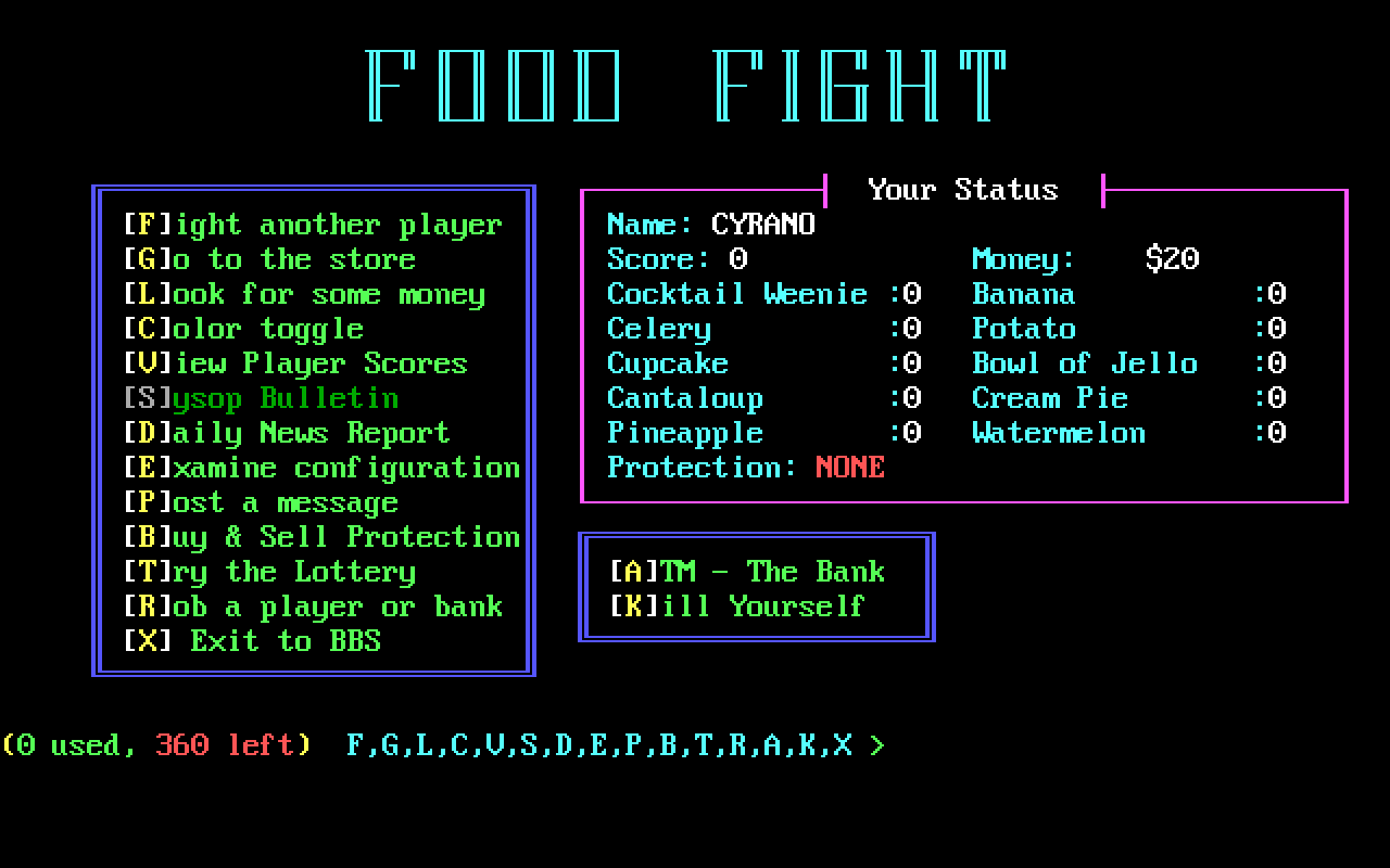 FOOD FIGHT FOOD FIGHT