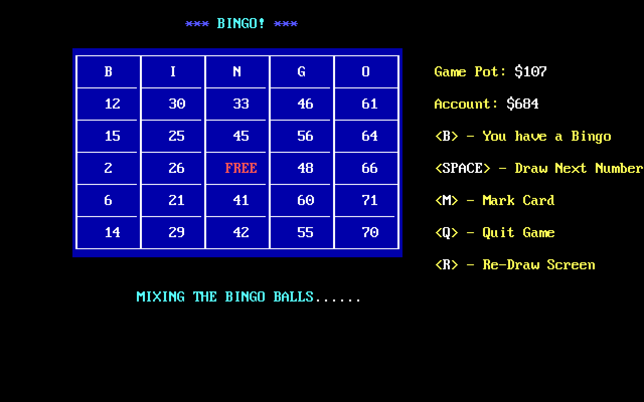 Bingo! Bingo!