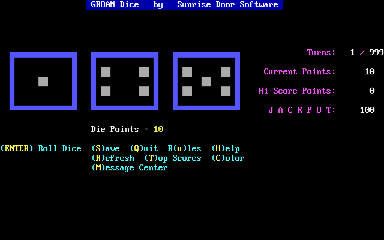 GROAN Dice GROAN Dice